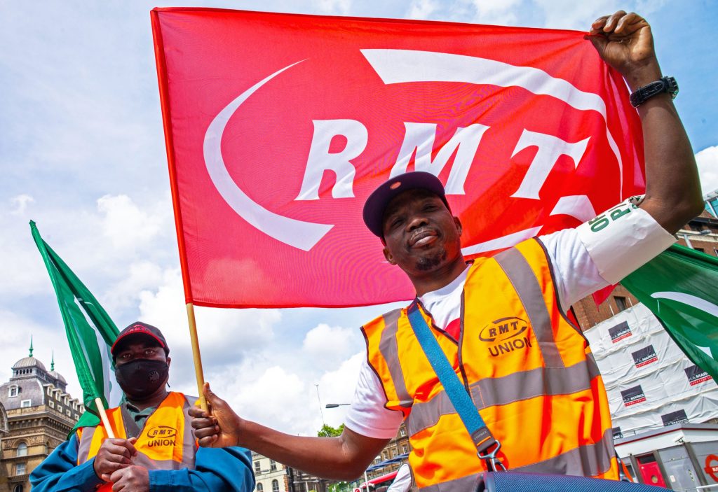 RMT members at Victoria