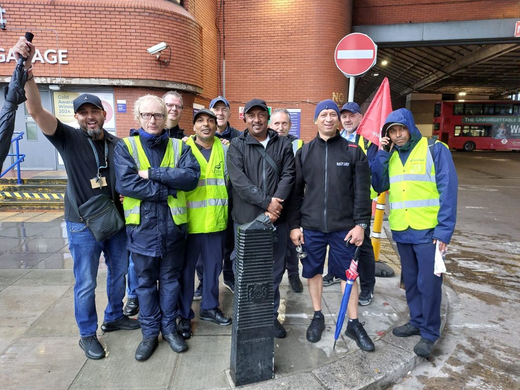 West London Bus Workers UNITE members