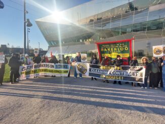Newham GFM workers lobby City Hall.