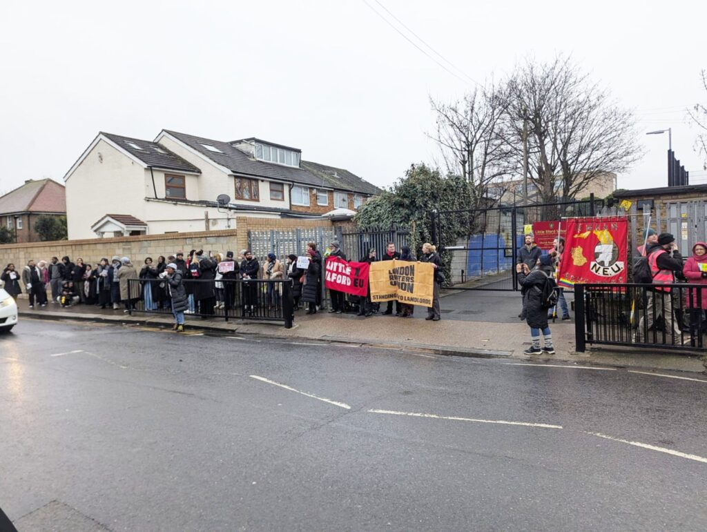 Strike at Little Ilford school.