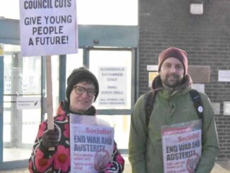 Campaigning against cuts at Enfield Council