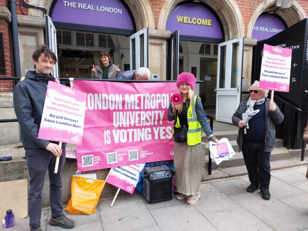 London Metropolitan University picket line