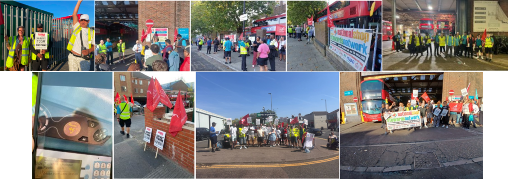 bus picket lines